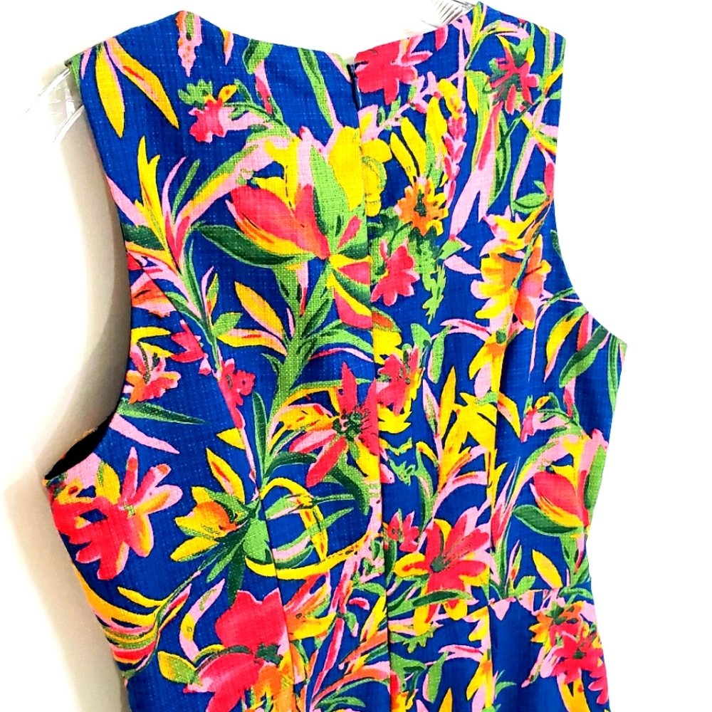 NWOT J.CREW Tropical Print Sleeveless Sheath Dress - Picture 11 of 14